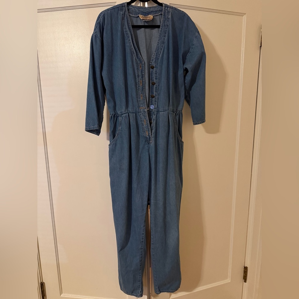 Vintage Blue Denim Jumpsuit
